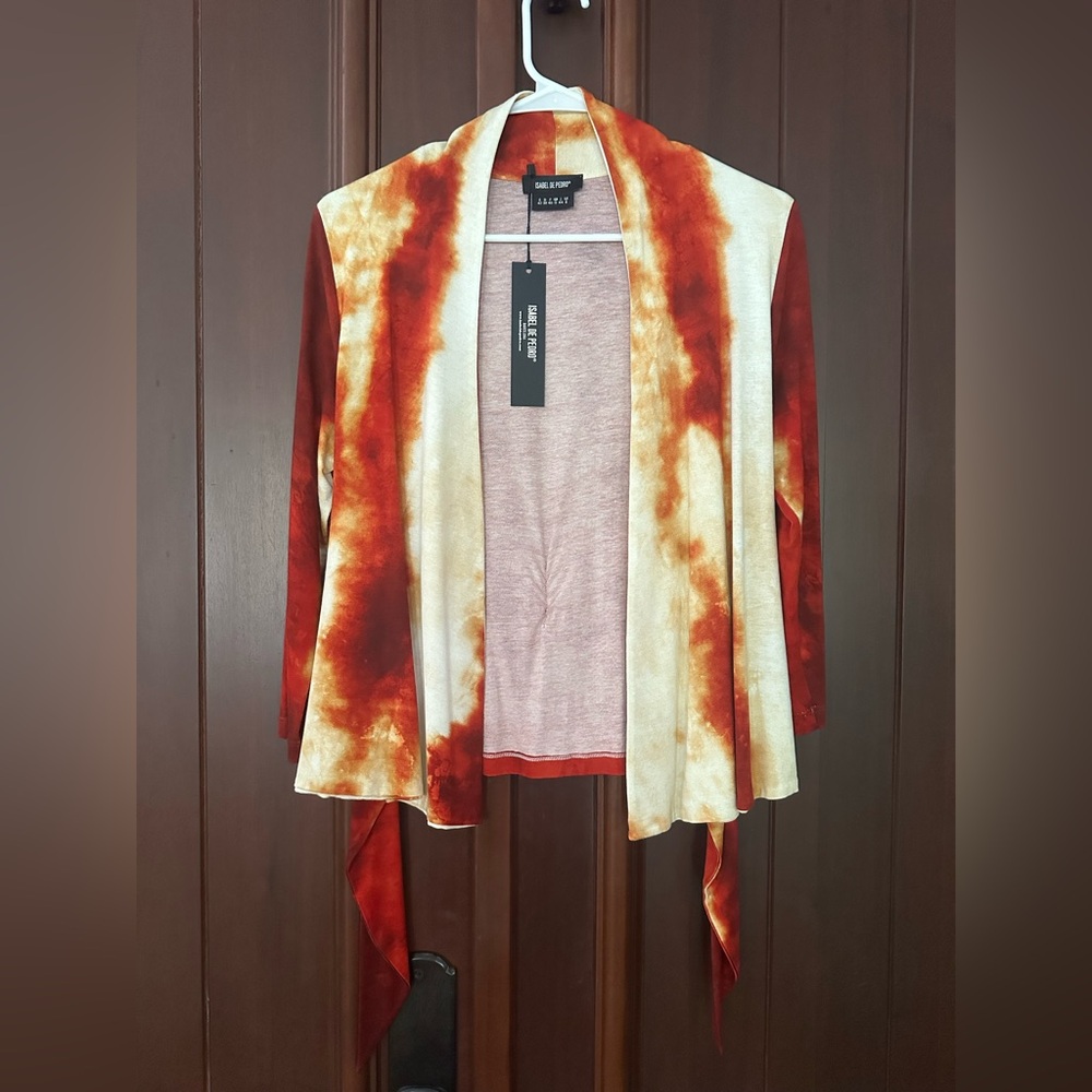 NWT Isabel de Pedro Tie Dye Cardigan; Size 8 (Fits like Small) - Picture 6 of 12